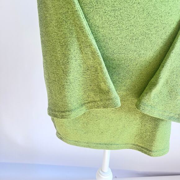 SHEIN SXY TWIST FRONT FLOUNCE SLEEVE BODYCON DRESS LIME GREEN SIZE M - Picture 5 of 13